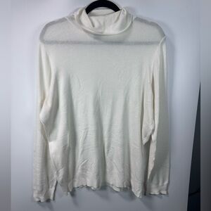 Ann Taylor Ivory Turtleneck Sweater Women’s XL